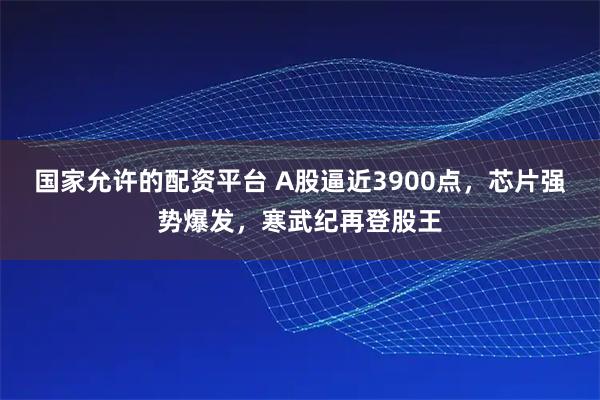 国家允许的配资平台 A股逼近3900点，芯片强势爆发，寒武纪再登股王