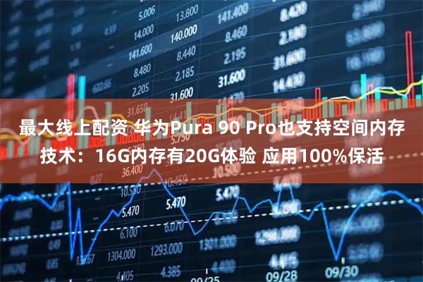 最大线上配资 华为Pura 90 Pro也支持空间内存技术：16G内存有20G体验 应用100%保活